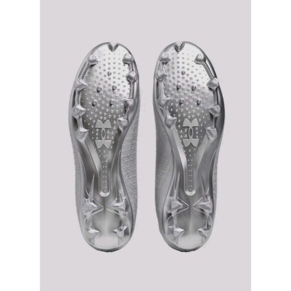 UNDER ARMOUR HIGHLIGHT 2 MC KNIT SILVER FOOTBALL CLEATS MEN\'S SIZE 9.5 NEW main image 7